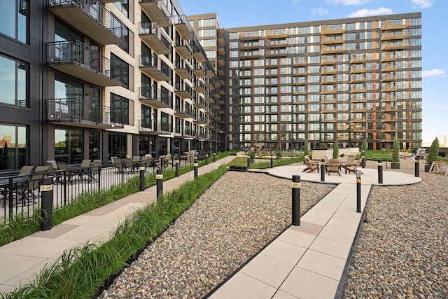 view of property's community with fence