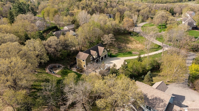 17361 Sugarloaf Pkwy, Minneola Twp, MN 55992 - view from above of property with a heavily wooded area