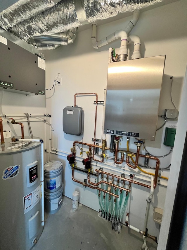 utilities featuring water heater and electric water heater