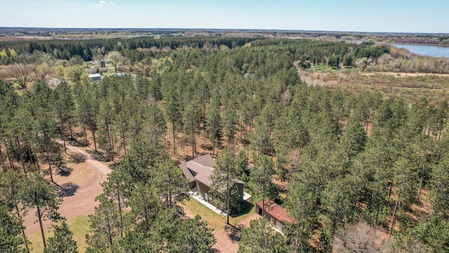 6070 Aspen Rd, Princeton, MN 55371 - drone / aerial view featuring a water view and a forest view