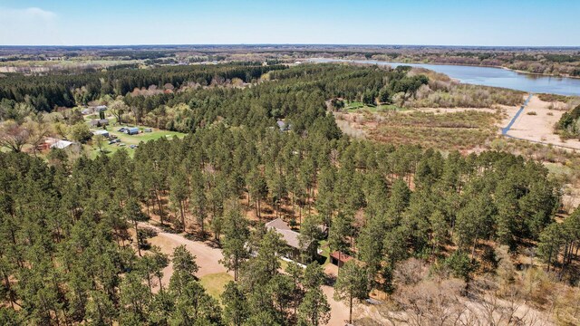 6070 Aspen Rd, Princeton, MN 55371 - bird's eye view featuring a water view and a wooded view