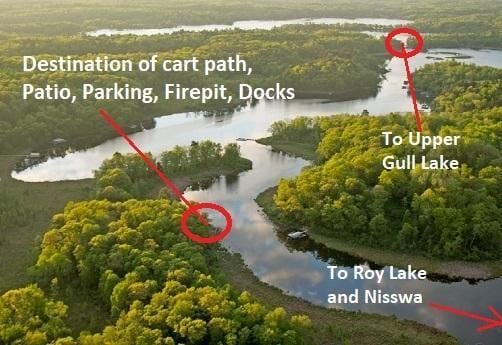 bird's eye view with a water view and a view of trees