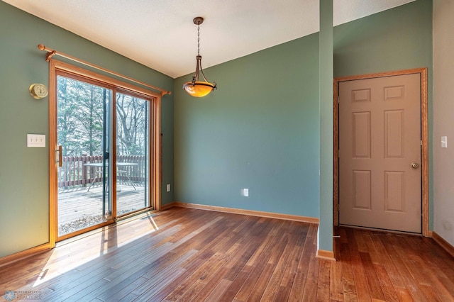 23898 324th Ave, Sverdrup Twp, MN 56586 - spare room with hardwood / wood-style flooring and baseboards
