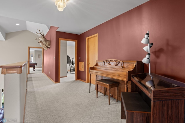 6435 172nd Ave SE, Colfax, ND 58018 - living area featuring baseboards and light colored carpet