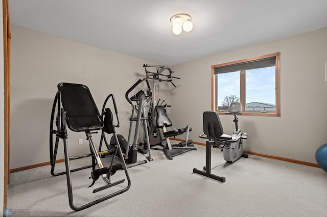 6435 172nd Ave SE, Colfax, ND 58018 - workout area with baseboards and carpet