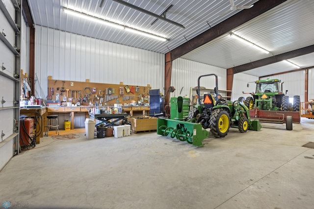 6435 172nd Ave SE, Colfax, ND 58018 - garage with a workshop area