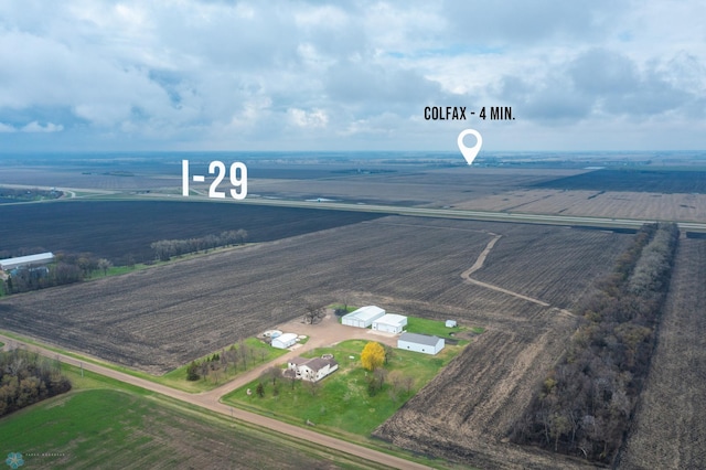 6435 172nd Ave SE, Colfax, ND 58018 - bird's eye view featuring a rural view