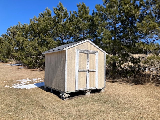 view of shed