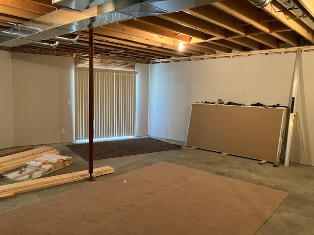 view of basement