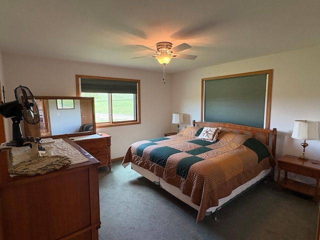 27588 226th St, Underwood, MN 56586 - bedroom featuring carpet floors, a ceiling fan, and baseboards