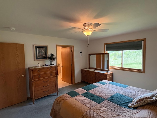 27588 226th St, Underwood, MN 56586 - carpeted bedroom with ceiling fan