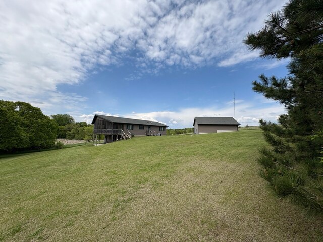27588 226th St, Underwood, MN 56586 - view of grassy yard with stairs