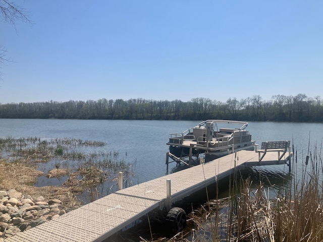 27588 226th St, Underwood, MN 56586 - dock area with a water view and a wooded view