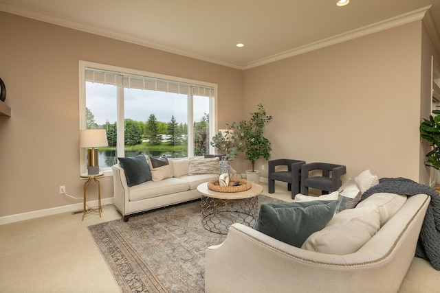 4051 Autumn Lake Ct SW, Rochester, MN 55902 - carpeted living room with recessed lighting and crown molding