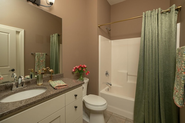 4051 Autumn Lake Ct SW, Rochester, MN 55902 - full bathroom featuring tile patterned floors, vanity, and shower / bath combo with shower curtain