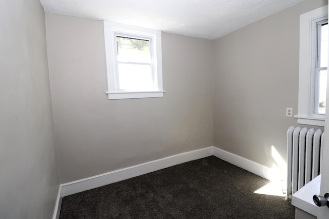 238 Lincoln St, Mankato, MN 56001 - unfurnished room featuring radiator heating unit, baseboards, and dark colored carpet