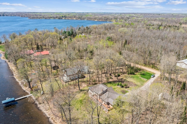aerial view of a large body of water