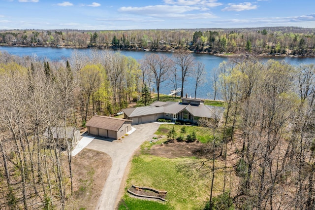 30501 336th Ln, Aitkin, MN 56431 - view from above of property with a large body of water and a heavily wooded area