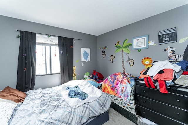 bedroom with carpet floors