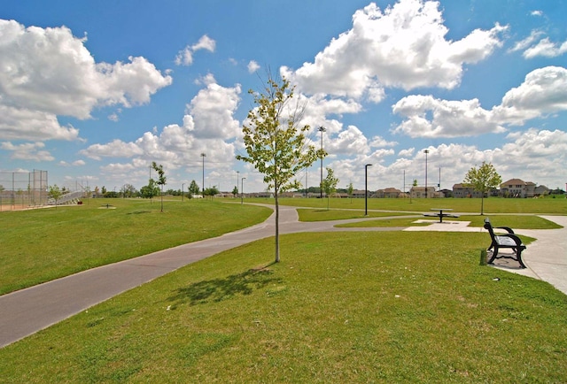 view of home's community featuring a yard