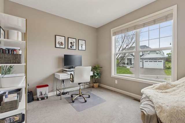 6573 Bridle Path, Corcoran, MN 55340 - carpeted home office featuring healthy amount of natural light and baseboards