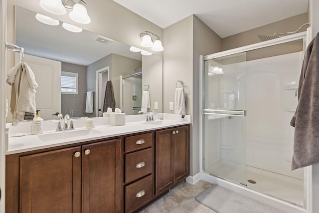 6573 Bridle Path, Corcoran, MN 55340 - bathroom with a stall shower and double vanity