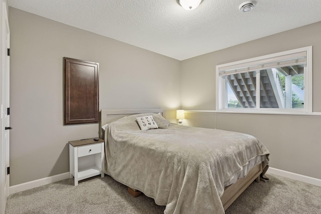 6573 Bridle Path, Corcoran, MN 55340 - bedroom with light colored carpet, baseboards, and a textured ceiling