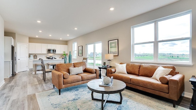 6538 208th St W, Farmington, MN 55024 - living area featuring recessed lighting and light wood-type flooring
