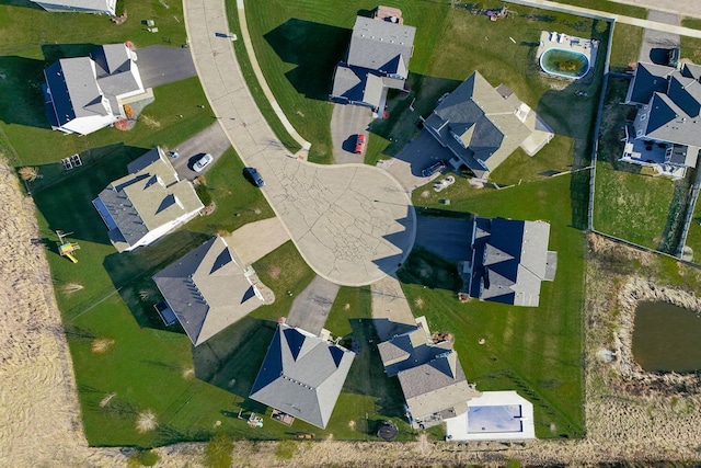 aerial view featuring a residential view