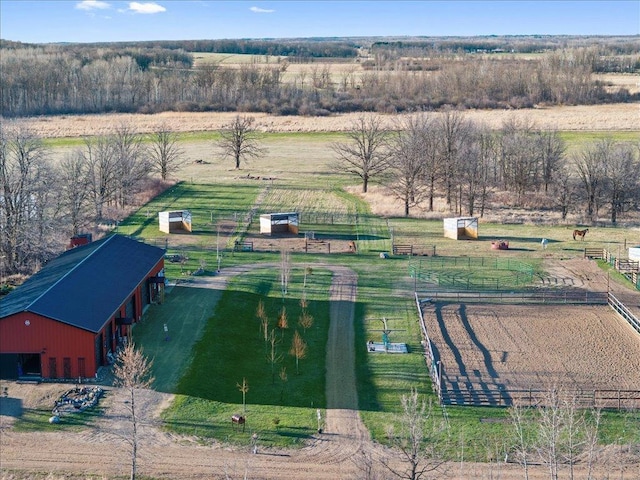 aerial view of sparsely populated area