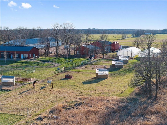 overview of rural landscape with a pastoral area