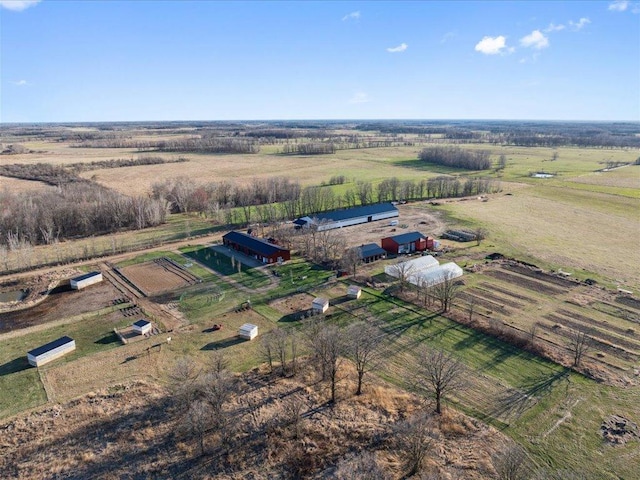 aerial view of sparsely populated area