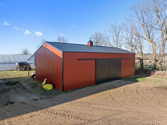 view of pole building