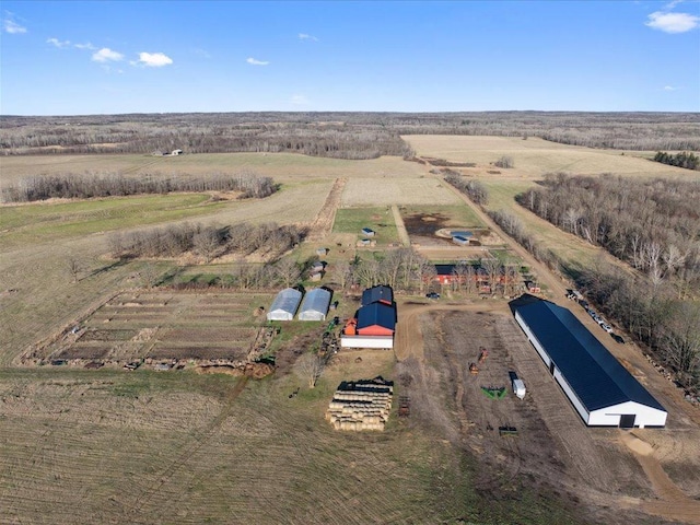 aerial overview of property's location featuring rural landscape