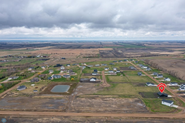 bird's eye view featuring a rural view