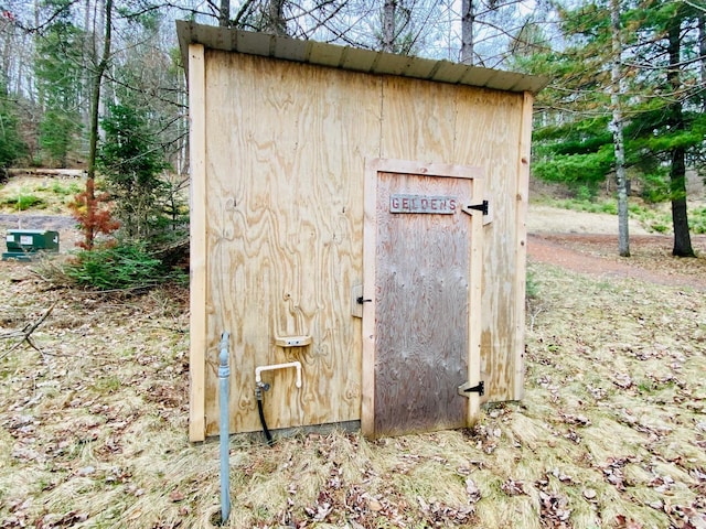view of shed