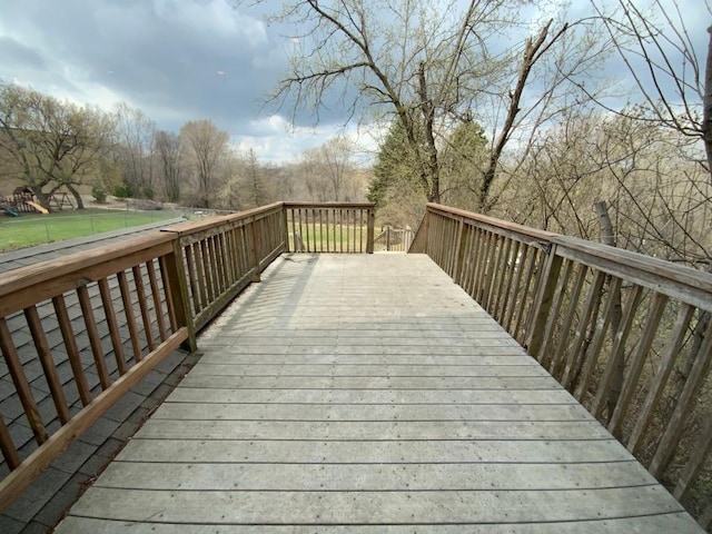 view of wooden terrace