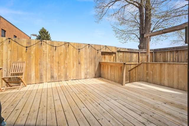 view of wooden terrace