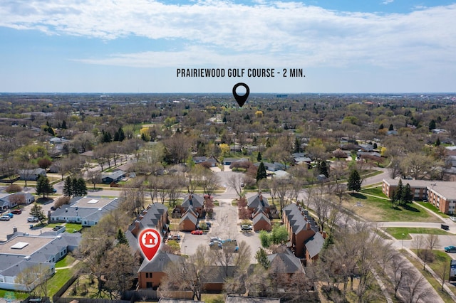 aerial view of residential area