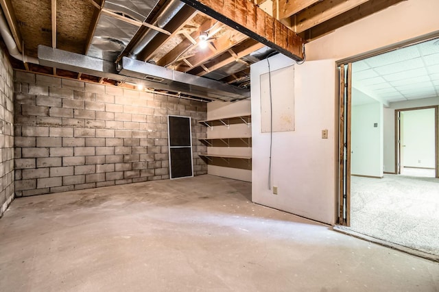 1877 Quasar Ave S, Lake Saint Croix Beach, MN 55043 - unfinished basement with concrete block wall