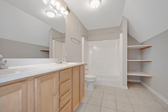 1501 Praha St SE, New Prague, MN 56071 - full bathroom featuring tile patterned floors, toilet, visible vents, and a sink