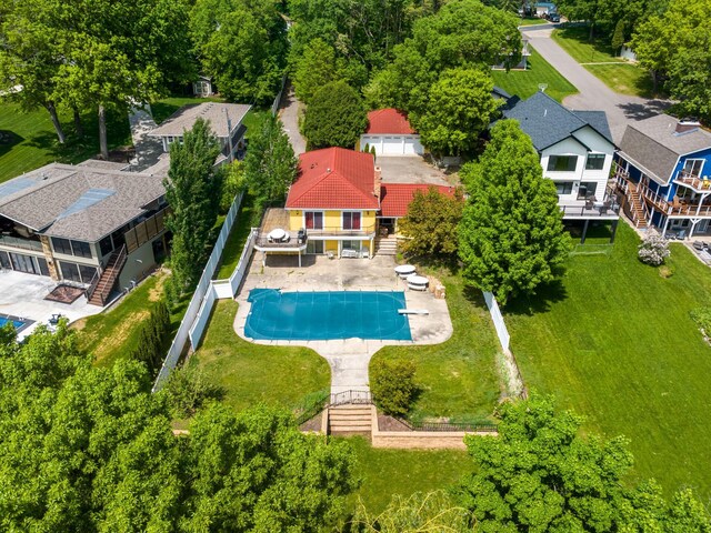 6365 Bay Ridge Rd, Mound, MN 55364 - aerial view of property and surrounding area featuring a pool