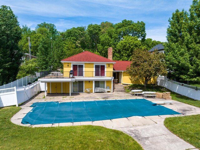 6365 Bay Ridge Rd, Mound, MN 55364 - view of pool with a diving board and a patio area