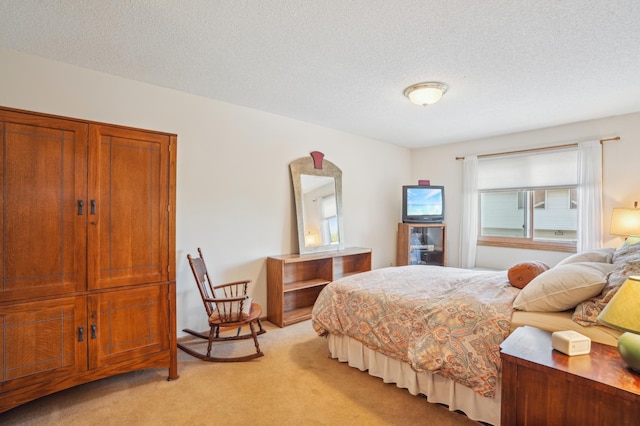 6637 Falstaff Rd, Woodbury, MN 55125 - bedroom with light carpet and a textured ceiling
