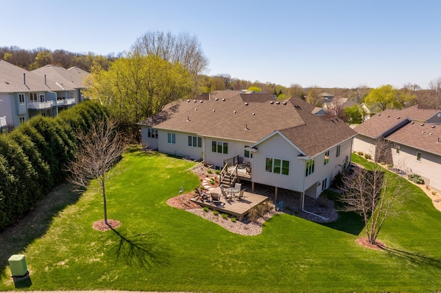 aerial view featuring a residential view