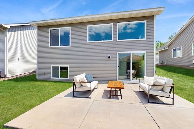 10725 Knollwood Ln, Woodbury, MN 55129 - back of house featuring outdoor lounge area, a patio area, and a lawn
