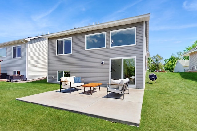 10725 Knollwood Ln, Woodbury, MN 55129 - back of property featuring an outdoor living space, a patio, and a lawn