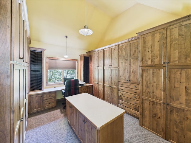 28656 195th Ave, Avon, MN 56310 - home office featuring dark carpet and vaulted ceiling