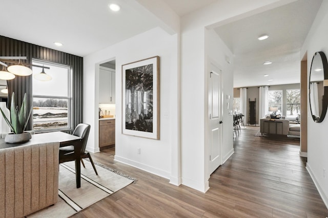 14580 106th Pl N, Maple Grove, MN 55369 - home office featuring baseboards, recessed lighting, and wood finished floors