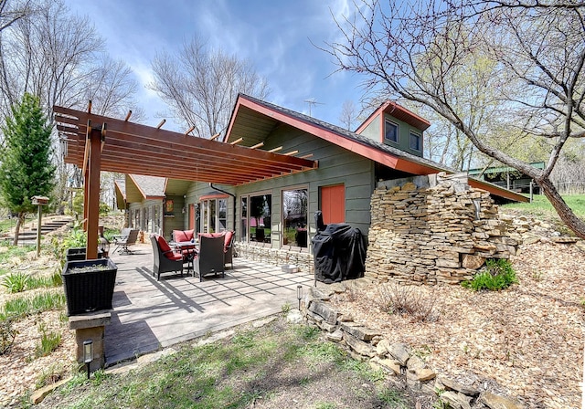 6575 145th St E, Cannon City Twp, MN 55057 - view of patio featuring a pergola